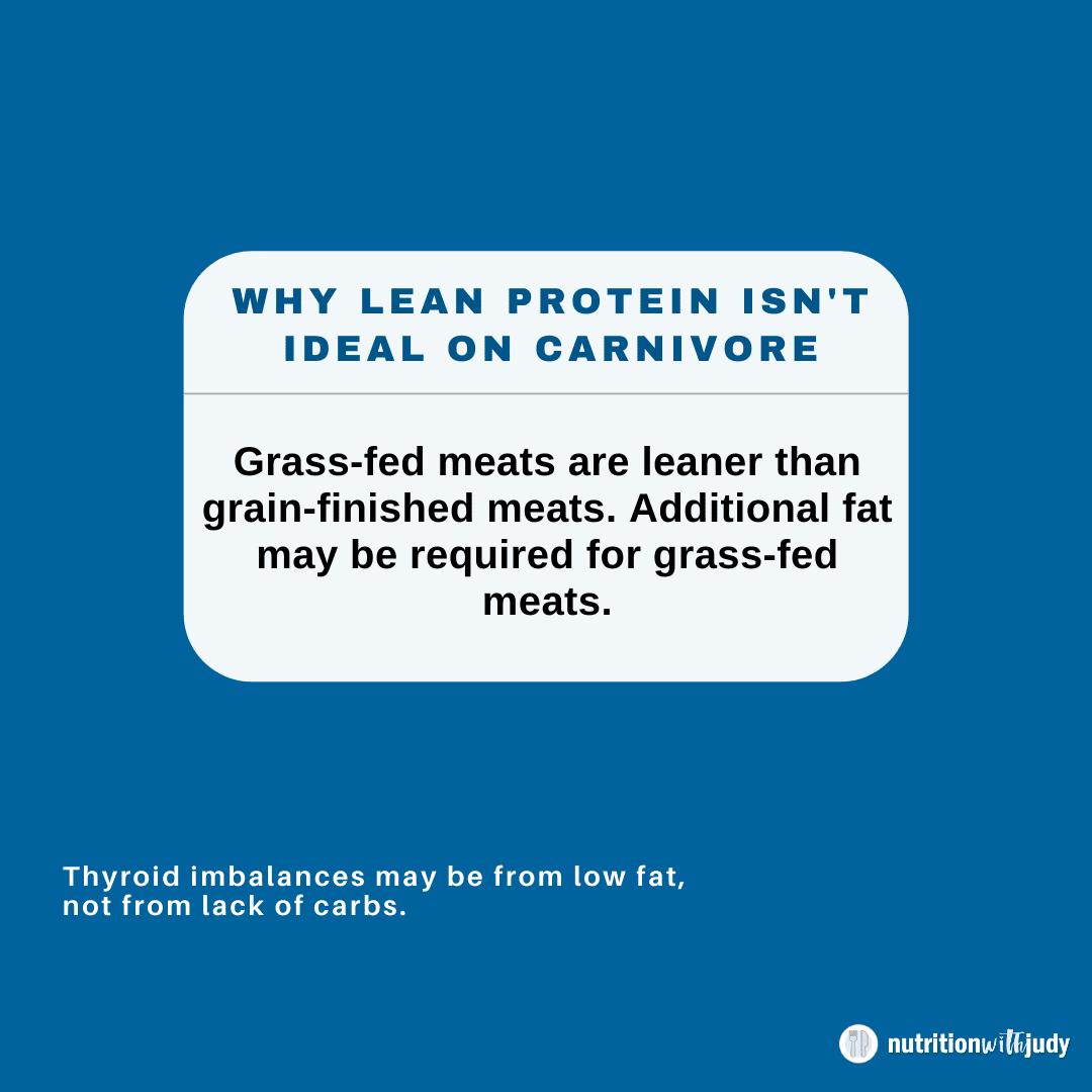 Microblog: Lean Protein Isn't Ideal for Carnivore - Nutrition With Judy